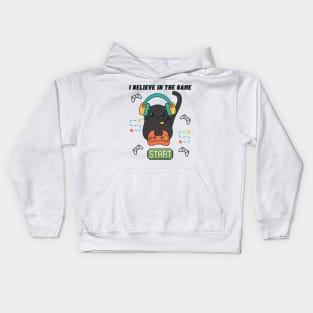 GAMER CAT - I Believe in the Game Kids Hoodie